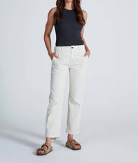 ASKK NY Sleeveless Rib Tank Top in stone black - women's tank top