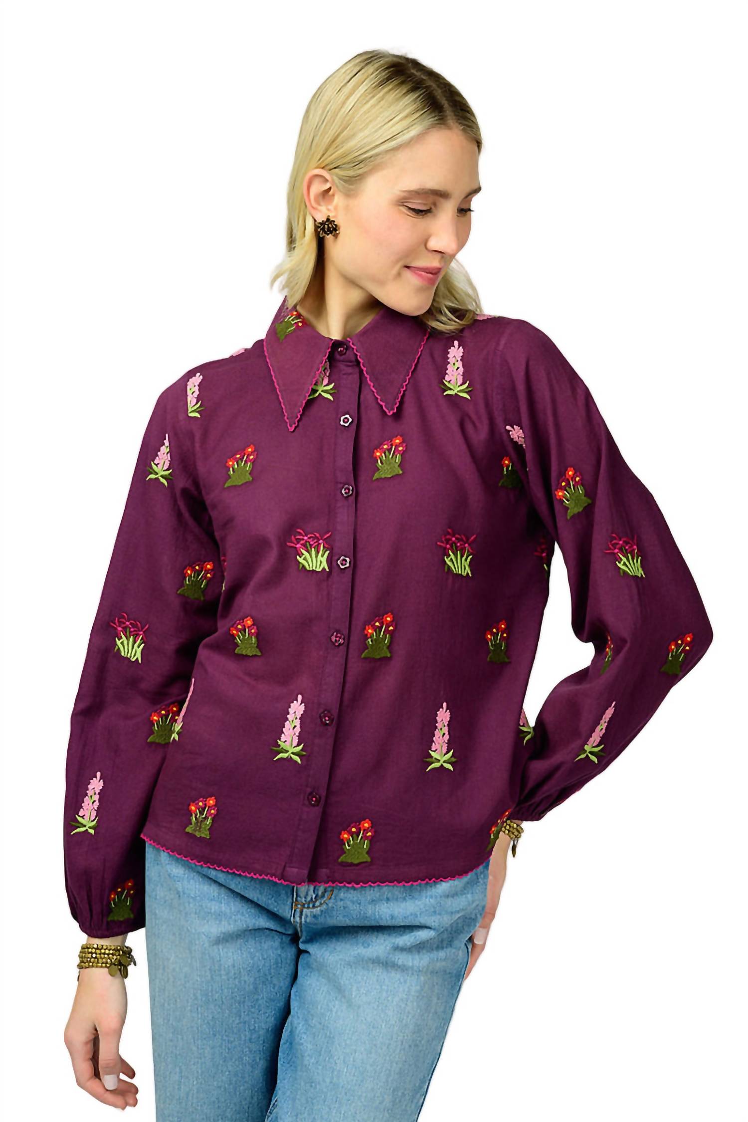 Ivy Jane - Scattered Embroidered Shirt