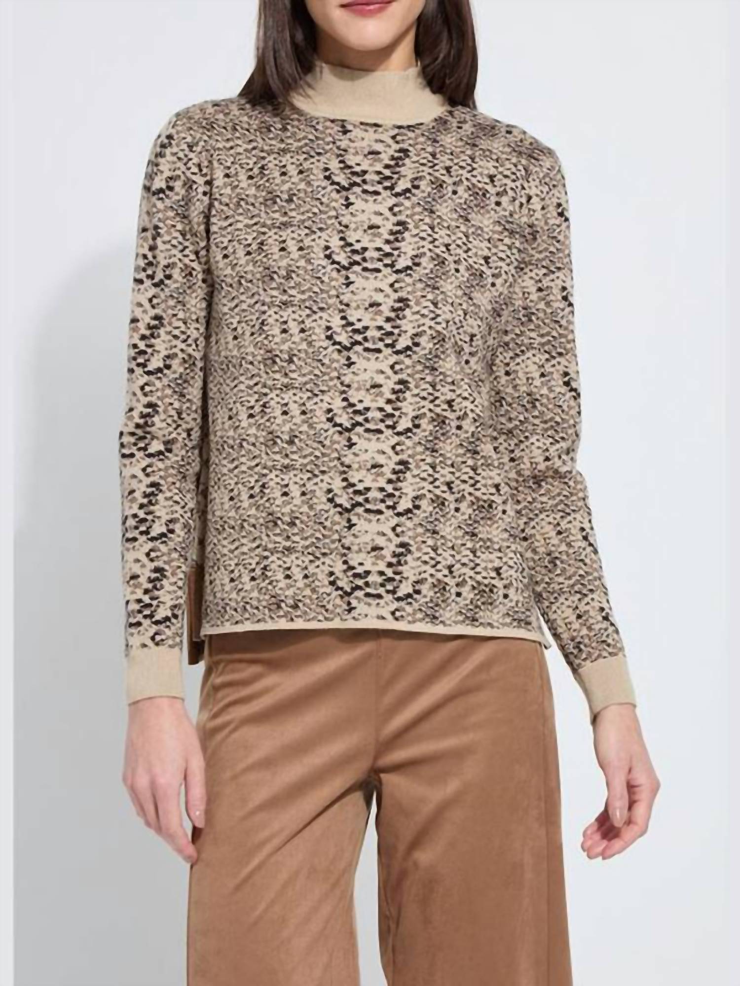 Lysse - Declan Mock Neck Jacquard Sweater