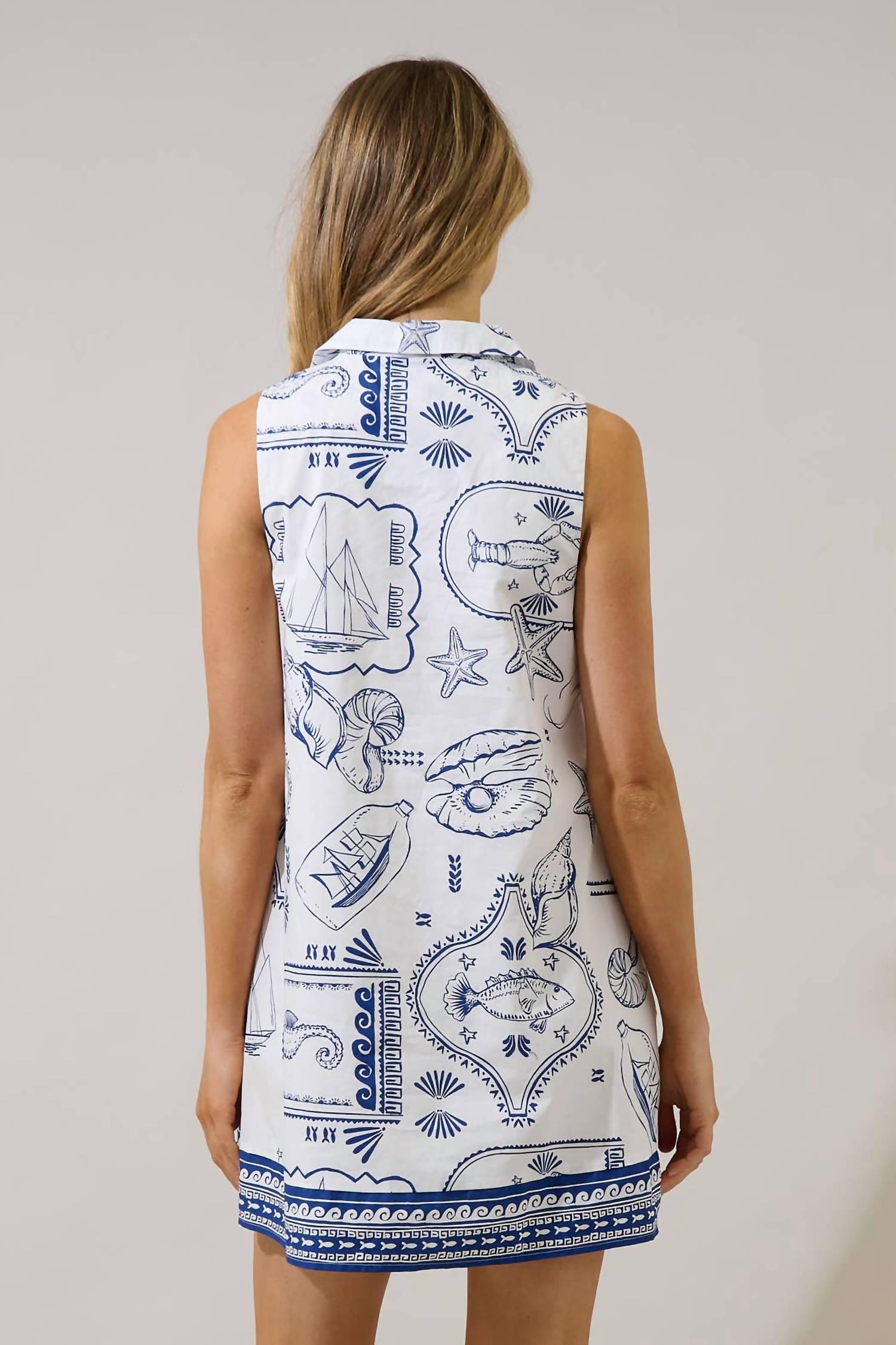 Sugarlips - Lexya Collared Shift Mini Dress