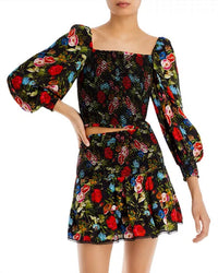 Alice + Olivia - Cooper Smocked Bodice Blouse
