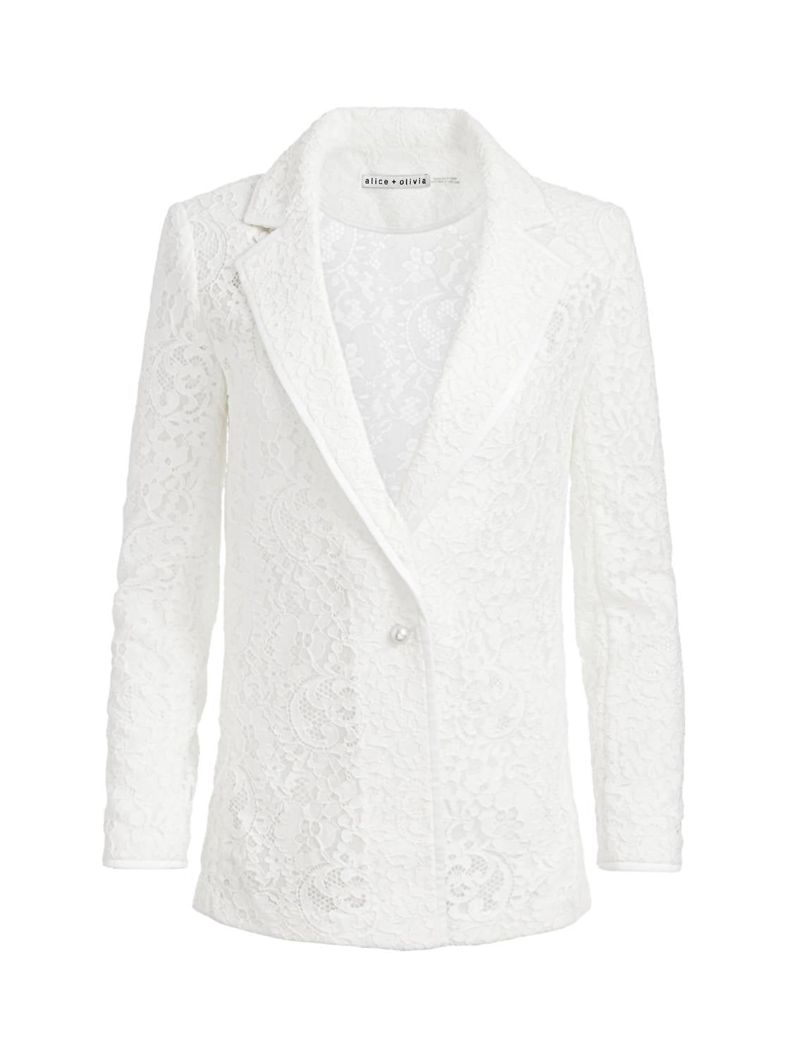 Alice + Olivia - Judith Sheer Lace Notch Blazer