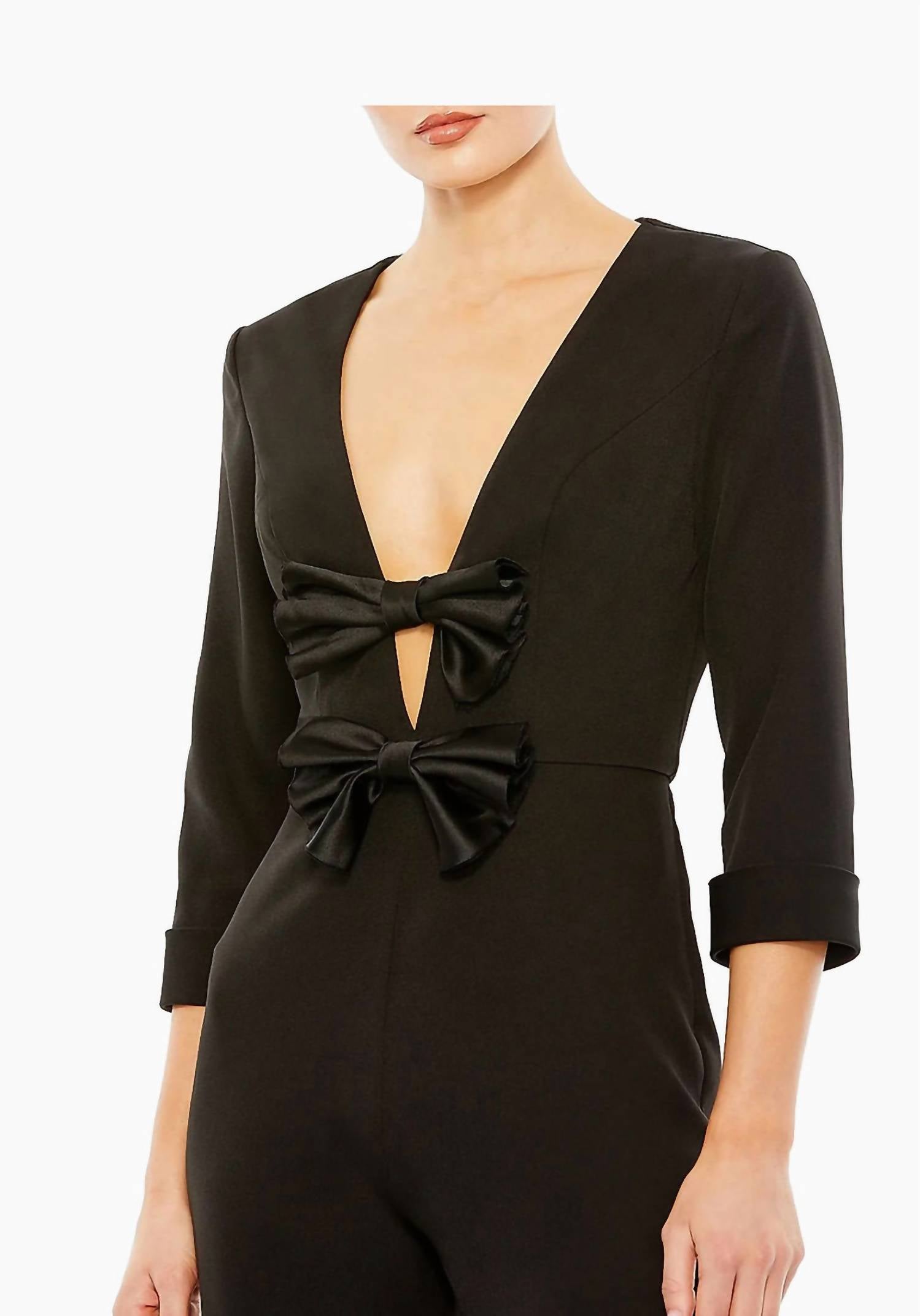 Mac Duggal - Satin Wide Leg Jumpsuit
