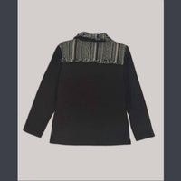 Jayli - Women's Cotton Fleece Stonewash Jacket With Gherri Cotton Panel