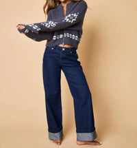 L*SPACE Cosmos Zip Sweater in snowy mile fair isle - women's sweater - view 4