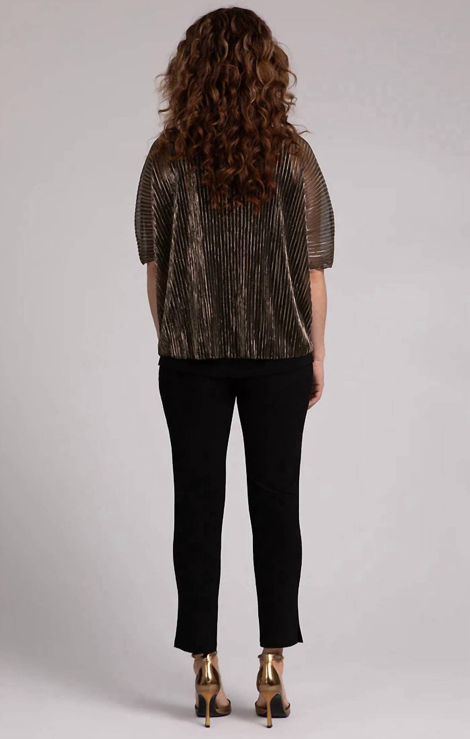 Sympli - Pleated Mesh Nu Clip Top