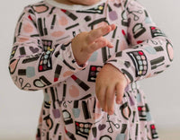 Kickee - Girls' Long Sleeve Playtime Outfit Set