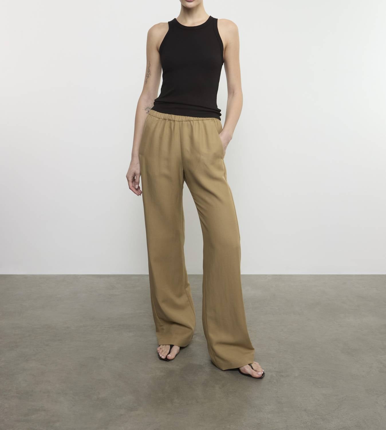 Enza Costa TWILL EVERYWHERE PANT in fatigue - women's pants