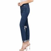 Vervet By Flying Monkey - Erika Stretch Distress Mom Jeans