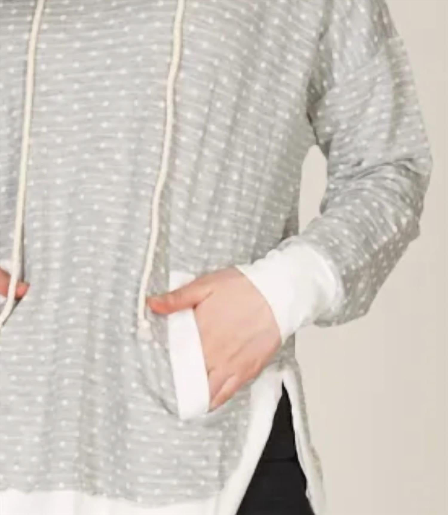 Papillon - Brushed Jersey Polka Dot Hoody Sweater
