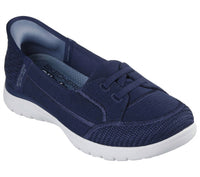 Skechers Women's On The Go Flex Top Shoes in navy grey - women's sneaker - detail view