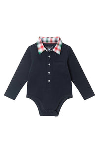 Andy & Evan Kids' Holiday Polo Bodysuit & Cord Pants Set in navy - item - alternate view