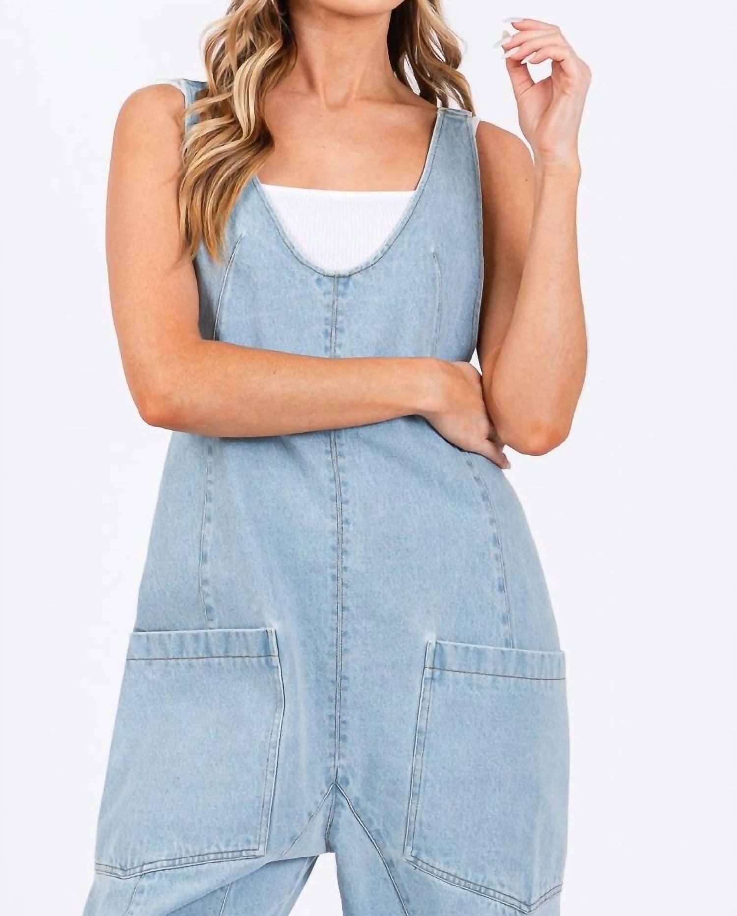 Sewn And Seen - Washed Overall Jumpsuit