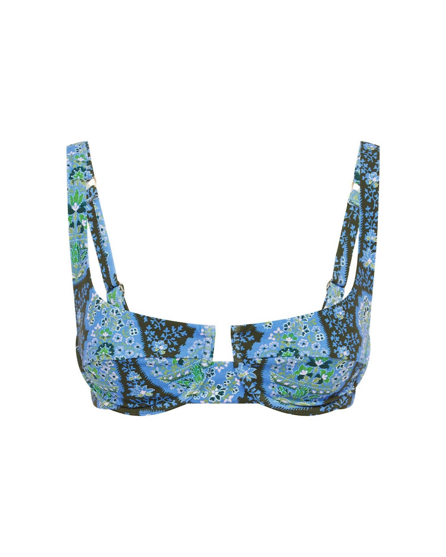 BOTEH Women's Onda Allez Underwire And Onda Dalian Pant Set in blues patchwork - women's swimwear - view 4