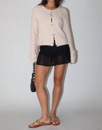 Bailey Rose Shell Button Cardigan in tan - women's cardigan - view 5