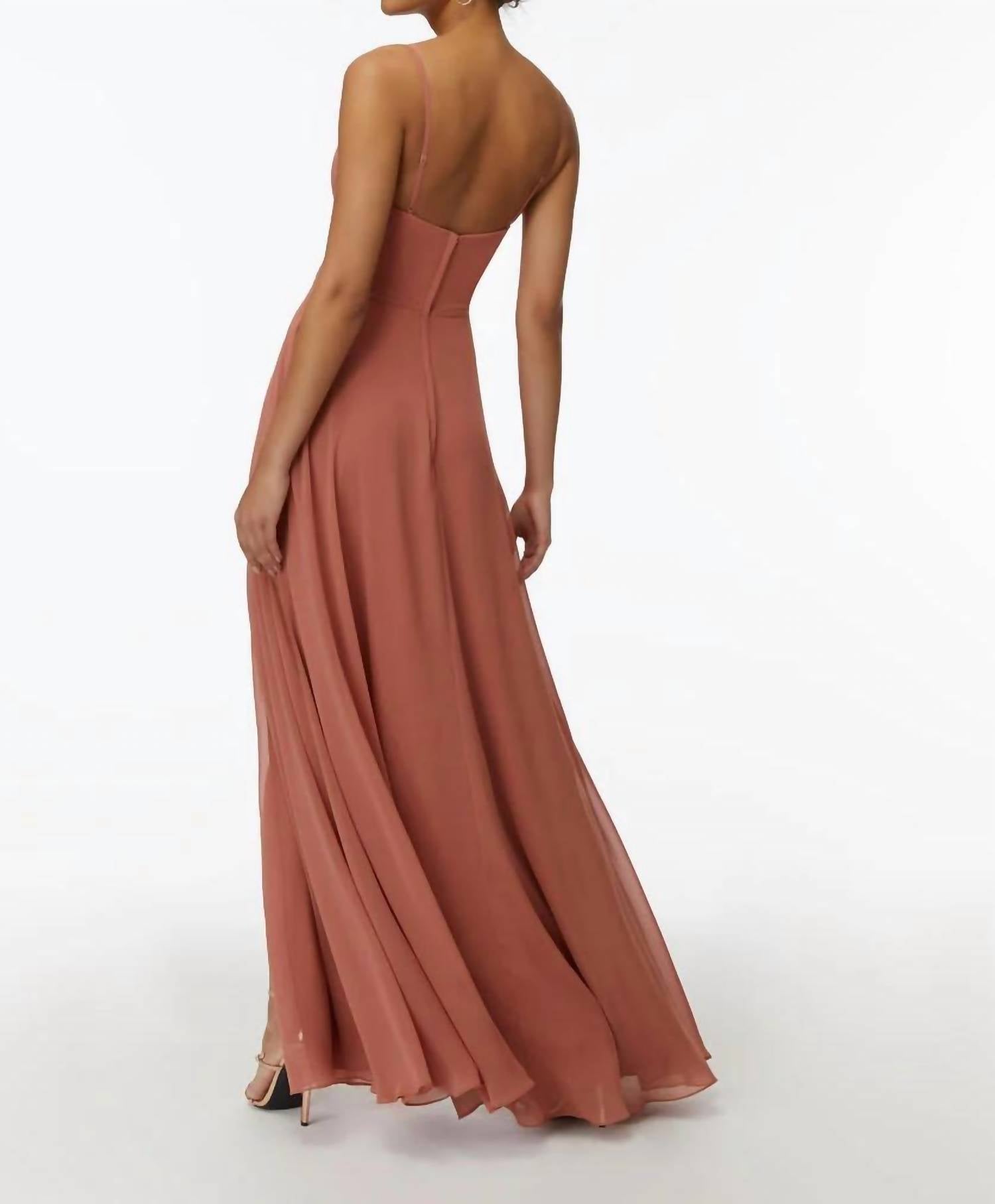 Morilee - Draped Cowl Neck Chiffon Bridesmaid Dress
