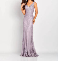 Cameron Blake - Sleeveless Allover Lace Gown