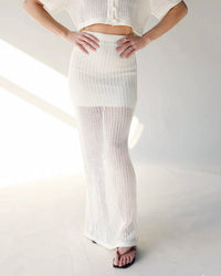 Mimosa - Dream Vacation Crochet Top & Maxi Skirt Set
