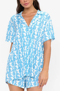 Show Me Your Mumu Sunday Morning Pajama Set in seahorse jersey - women's sleepwear
