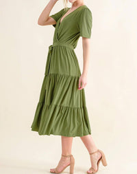 And The Why - Soft Tiered Midi Dress