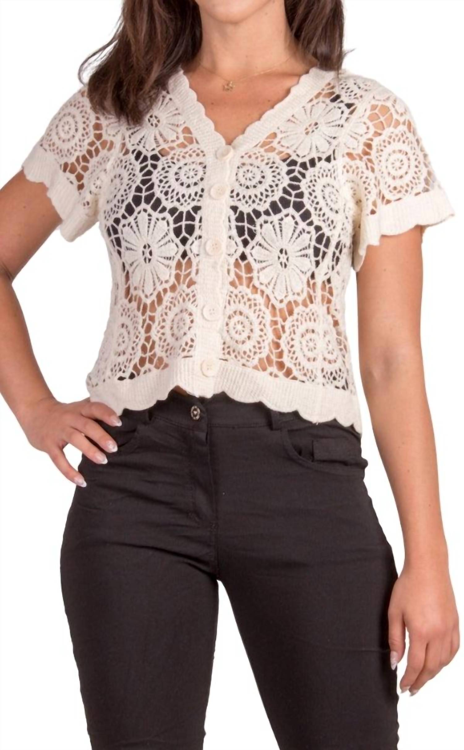 Gigi Moda - Diletta Crochet Cardigan