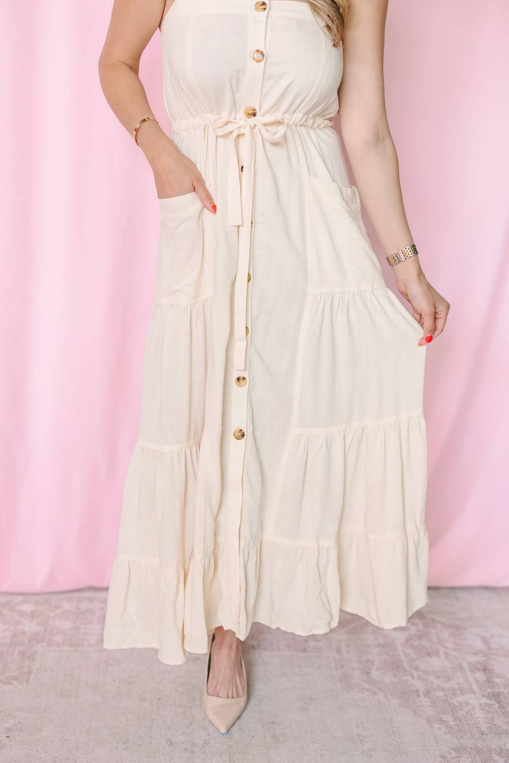 Lovestitch - Boho Linen Maxi Dress