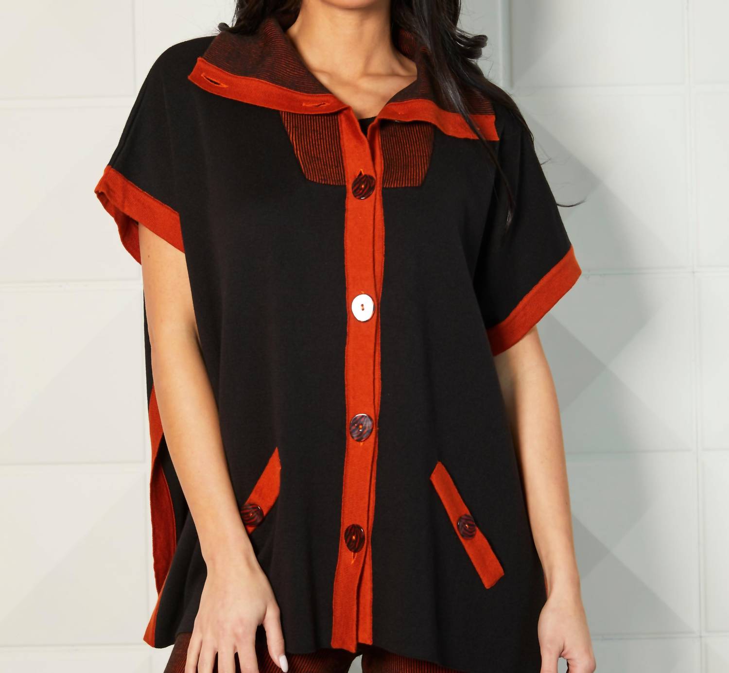 Button Up Poncho