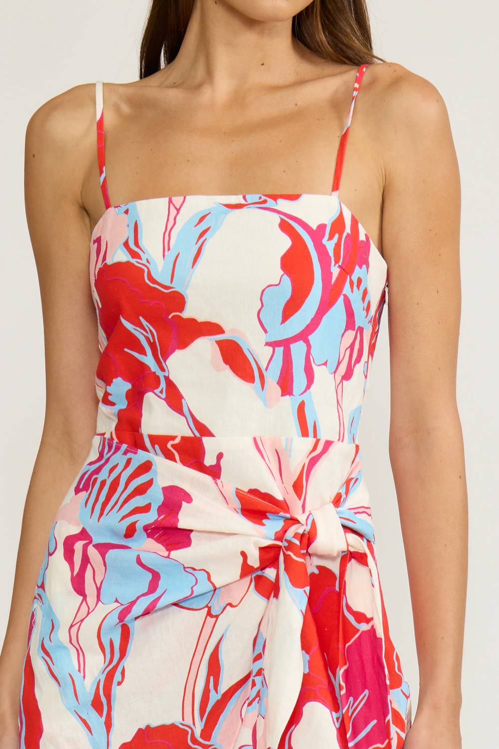 Lucy Paris - Sunset Bloom Sarong Mini Dress