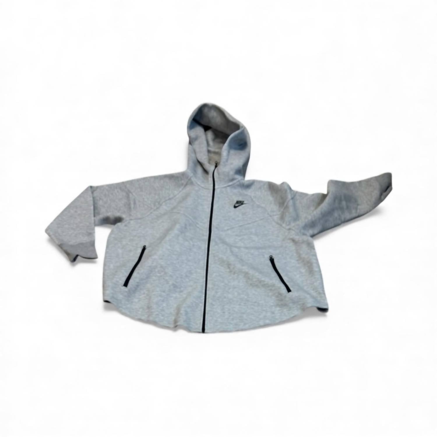 NIKE Hooded Jacket in gray - women's jacket - detail view