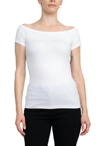 Alberto Makali - Off The Shoulder Solid Spandex Top