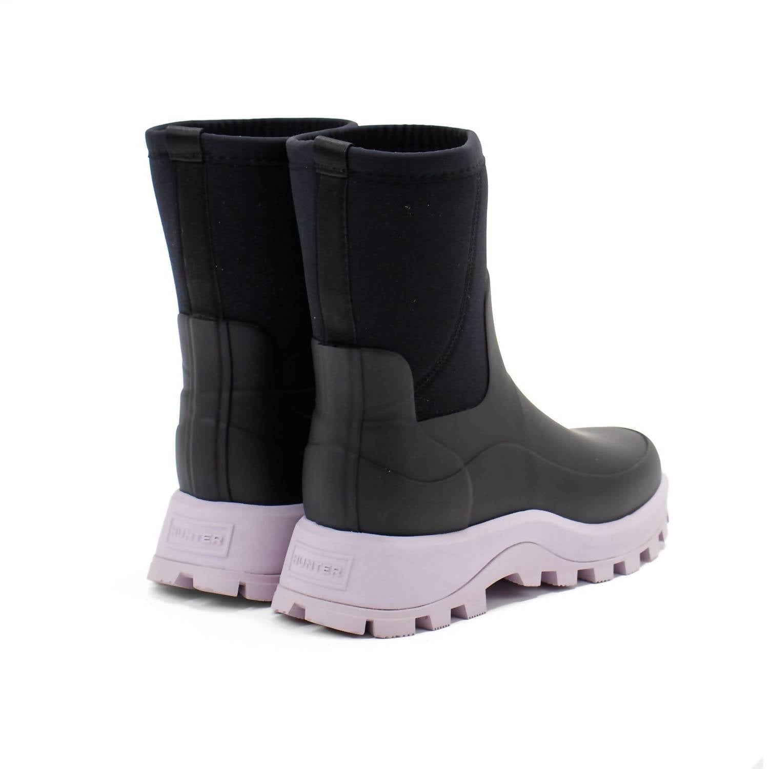 HUNTER Women's City Explorer Short Neoprene Boots in black 1 - women's shoe - detail view