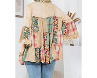 Young Threads - Vintage Boho Tiered Ruffle Top