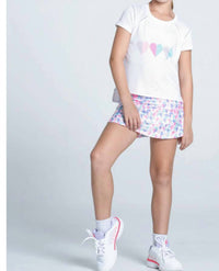 Lucky in Love It's A Tie Short Sleeve Tee in love it s a tie short sleeve in white - kids' shirt - detail view
