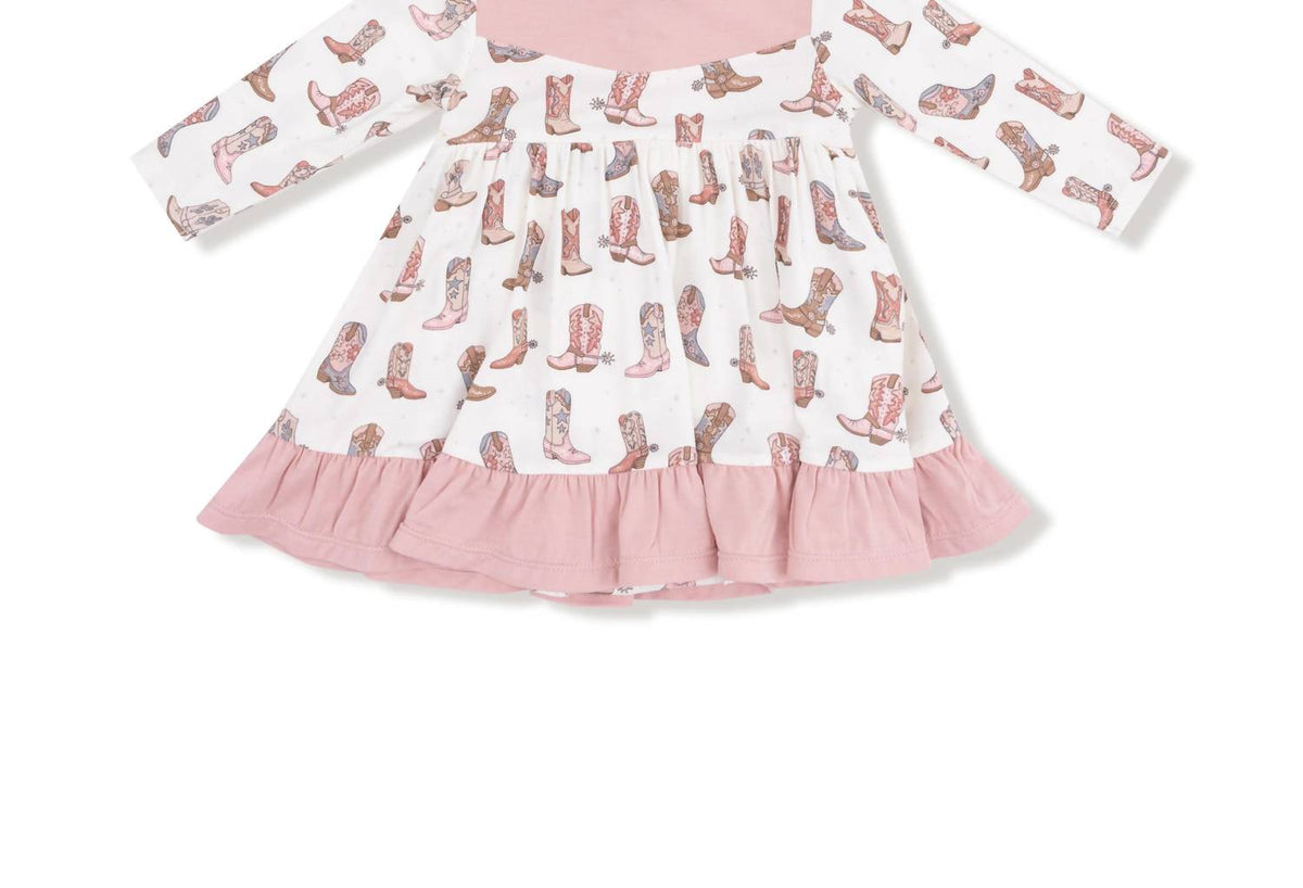 Angel Dear - Girls Long Sleeve Bodysuit Dress