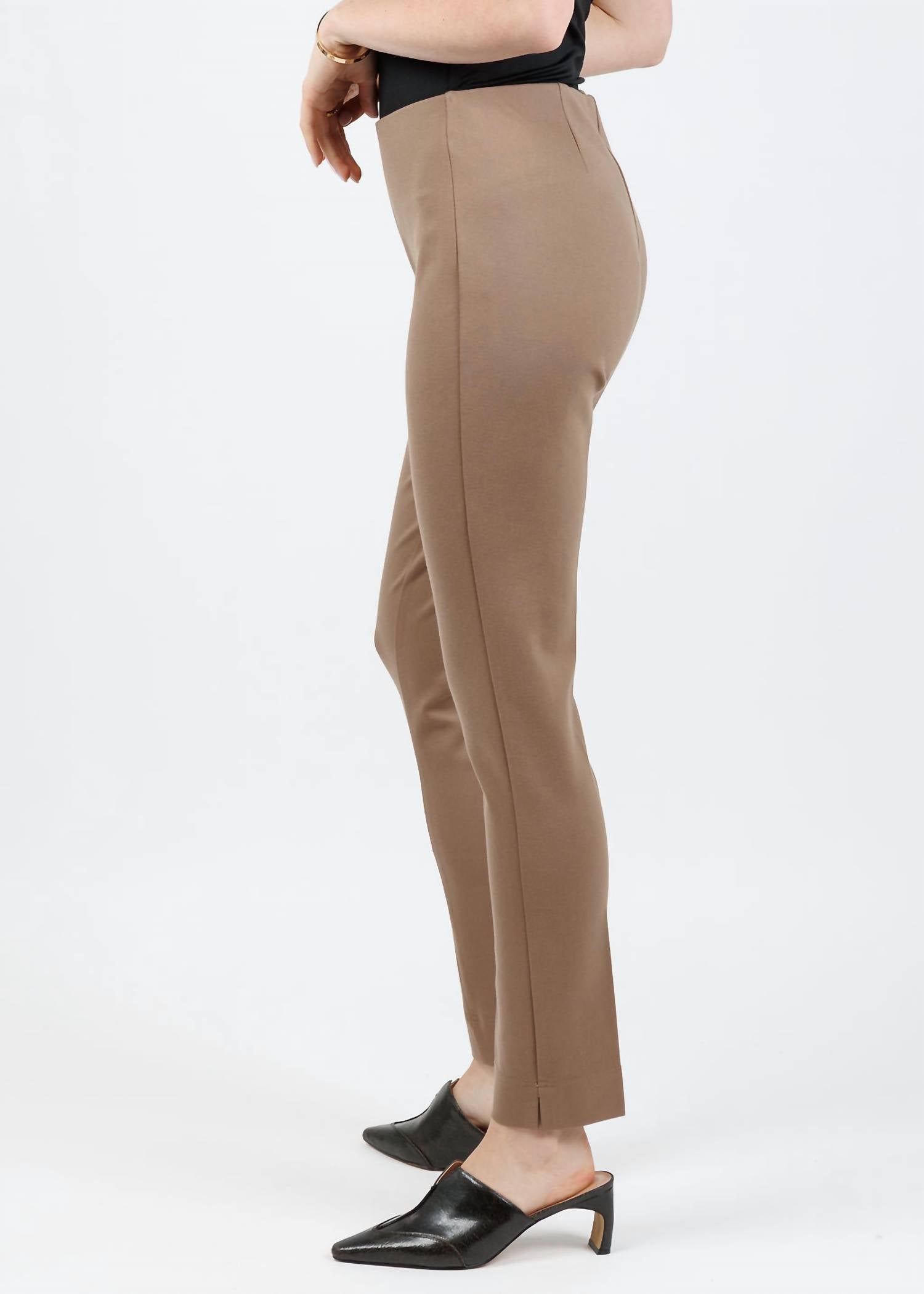 PEACE of CLOTH Annie Paramount Knit Pants in mocha - women's pants - detail view