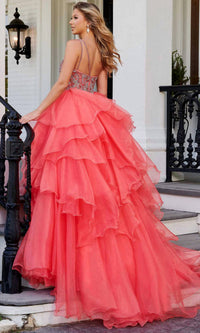 Rachel Allan - Shimmering Asymmetrical Long Gown