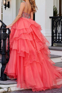 Rachel Allan - Shimmering Asymmetrical Long Gown