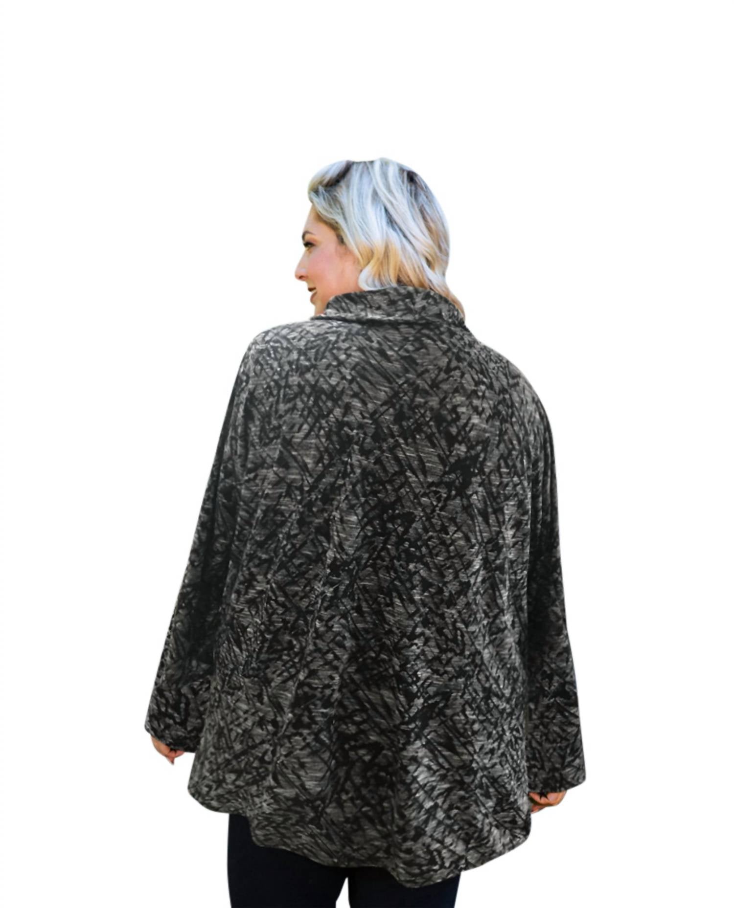 On The Plus Side - Cowl Long Sleeve Tunic - Plus
