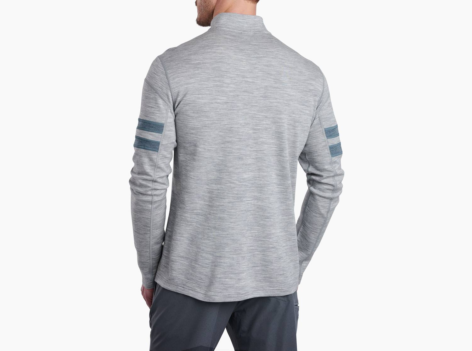 KUHL Team Merino 1/4 Zip Shirt in ash - men's shirt - alternate view