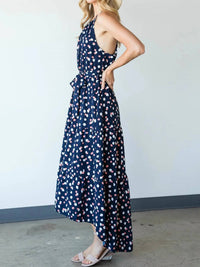 Cy Fashion - Happy Polka Dot Halter Maxi Dress