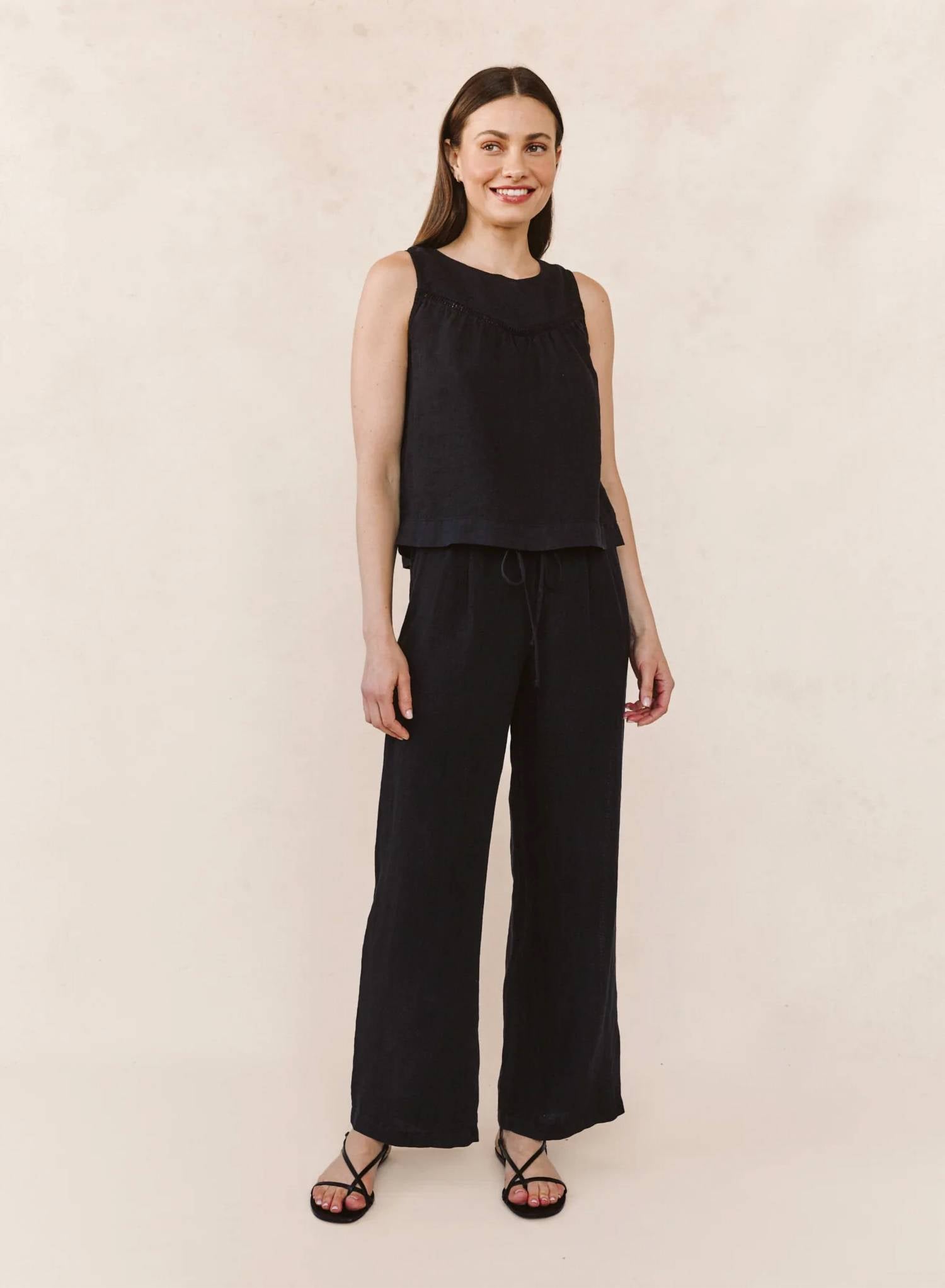 Bella Dahl - Beach Pant With Lattice Stripe