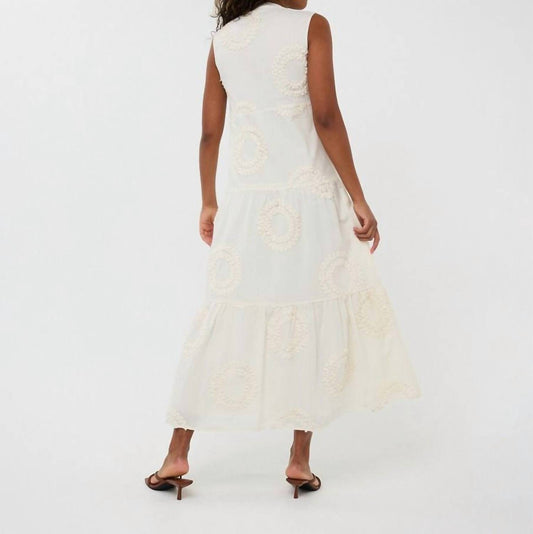 Esqualo - Sleeveless 3d Embroidery Dress