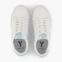 YY Nation Women's Fractus Cactus Sneaker in white sky blue white - women's sneaker - detail view