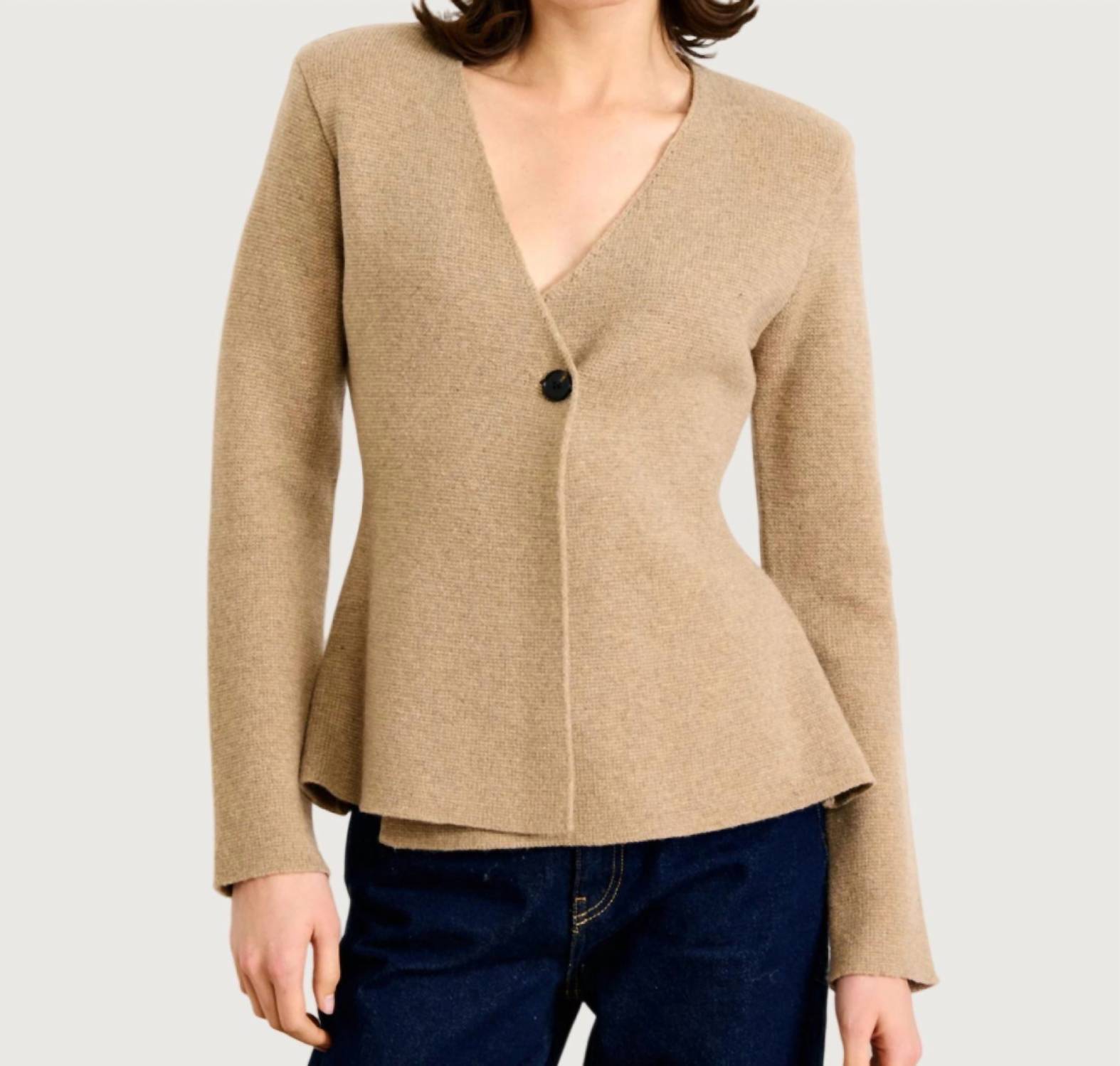 line and dot Atleigh Sweater in oatmeal - women's sweater