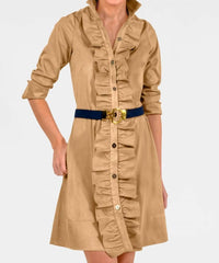 Gretchen Scott - Ruffle Rumble Suede Dress