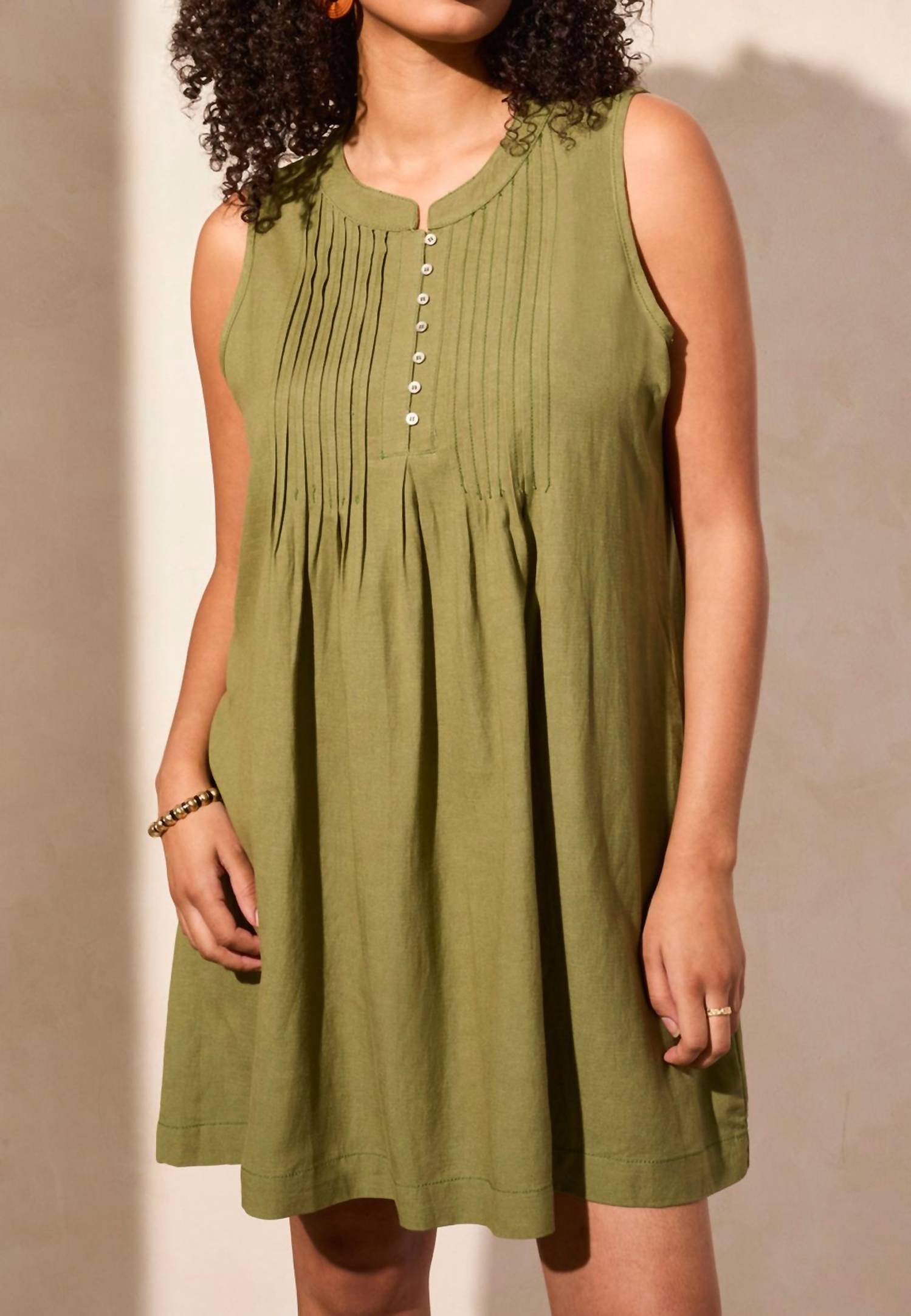 Tribal - Pleated Sleeveless Dress
