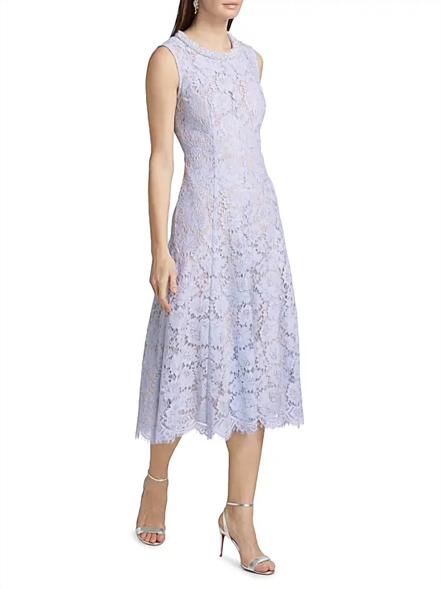 Self-Portrait - Pearl Lace Midi Dress