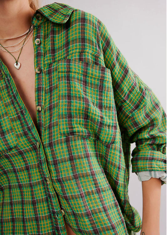 Free People - We The Free Cardiff Plaid Top