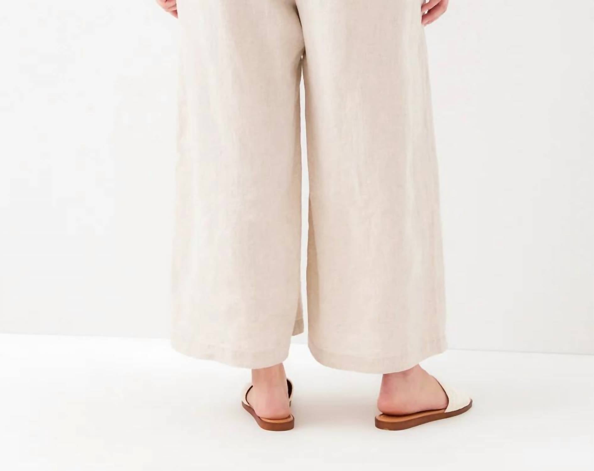 Karen Kane - Drawstring Linen Pants - Plus