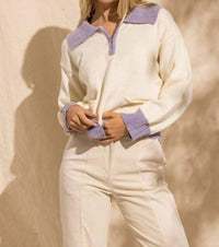 Papermoon - Jessi Colorblock Zip Sweater